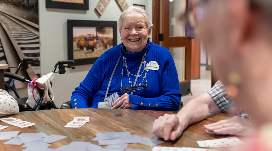 Moyne Johnson, a 90-year old volunteer and resident council president at Good Samaritan Society - Loveland Village in Loveland, Colorado has learned how to thrive in long-term care.