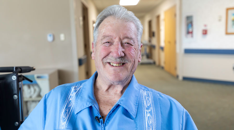 Dedicated husband, volunteer perks up long-term care center