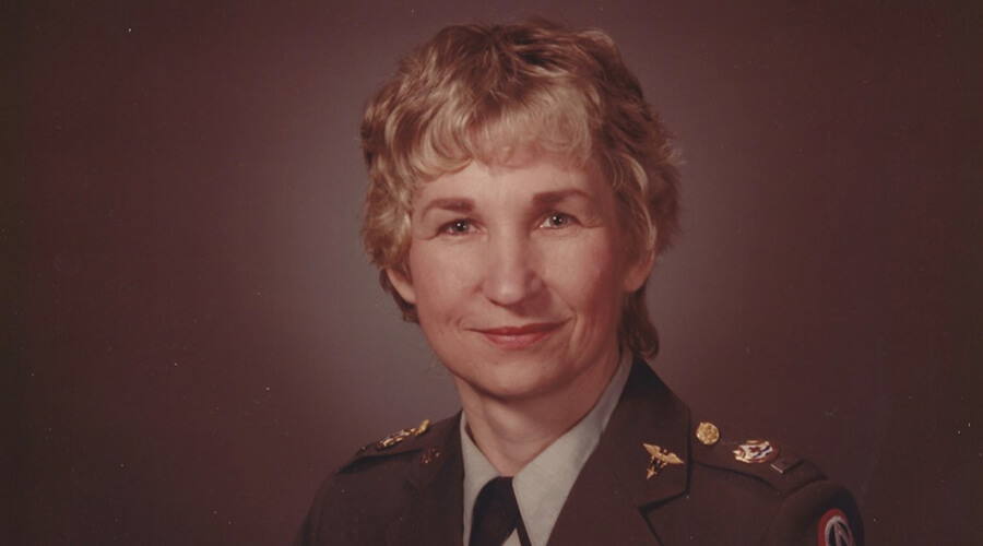 Headshot of Judy Rosenkotter in her military uniform