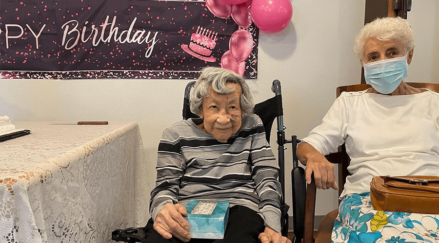 Julia Kabance at her 111th birthday party